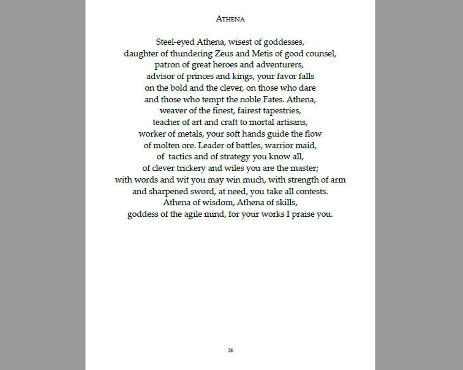 In Praise of Olympus Prayers to Greek Gods Pagan Prayer Etsy