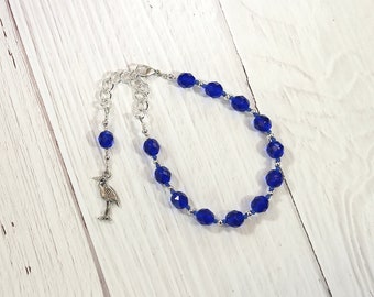 Thoth (Djehuty) Prayer Bead Bracelet: Egyptian God of Wisdom and Learning, Language and Communication