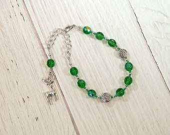 Cernunnos Prayer Bead Bracelet: Gaulish Celtic God of Nature and Wild Beasts