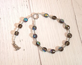 Minerva Pocket Prayer Beads: Roman Goddess of Crafts, Wisdom, War