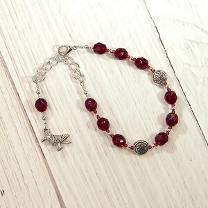 Morrigan Prayer Bead Bracelet:  Irish Celtic Goddess of War, Death and Sovereignty