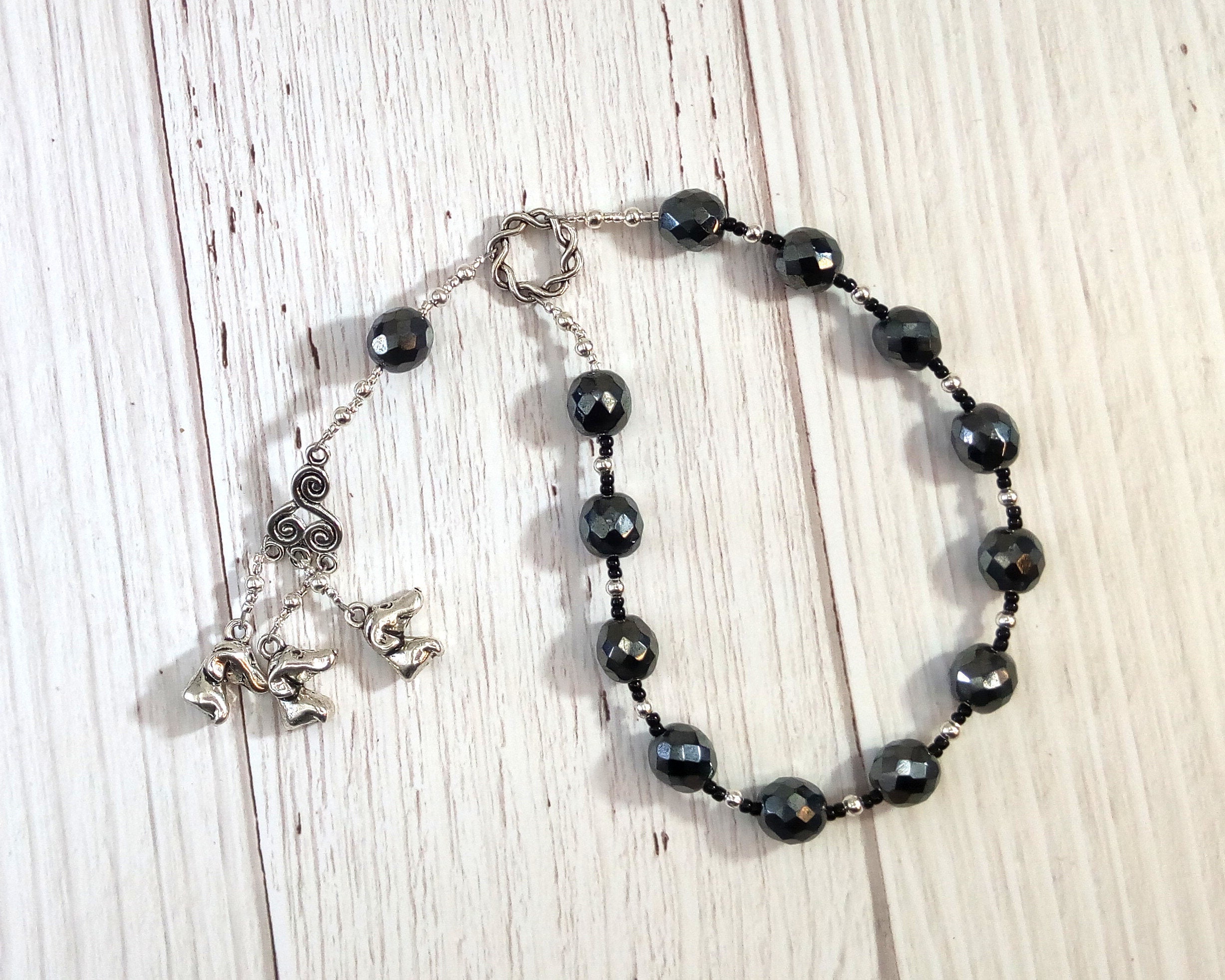 Cerberus Pocket Prayer Beads: Guardian of the Gates of the Underworld, Three-Headed Hound of the Greek God Hades