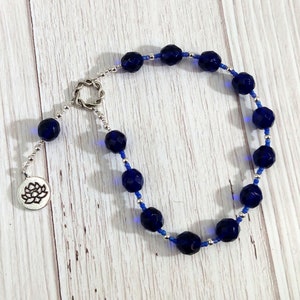 Hera Pocket Prayer Beads with Lotus: Greek Goddess of the Sky and Heavens, Marriage and Fidelity, and Queen of Olympus