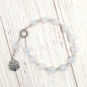 Chione (Khione) Pocket Prayer Beads: Greek Goddess of Snow, Winter Goddess