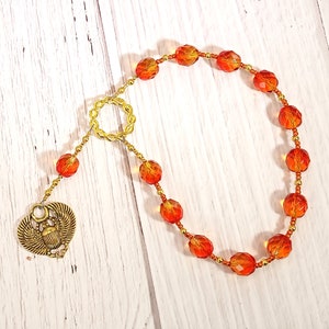 Khepera (Khepri) Pocket Prayer Beads: Egyptian God of Transformation, Rebirth and the Sun, Scarab God