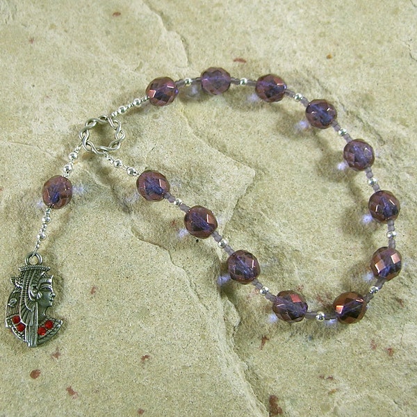 Mut Pocket Prayer Beads: Egyptian Mother Goddess, Goddess of the Heavens, Queen of Gods