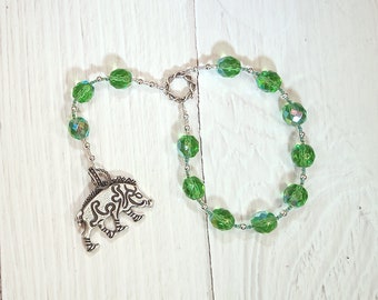 Frey Pocket Prayer Beads with Boar: Norse God of Fertility, Passion, Abundance, Prosperity and Peace.