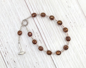 Hephaistos (Hephaestus) Pocket Prayer Beads: Greek God of Blacksmiths and the Forge, Artisans, Craftsmanship, and Volcanos