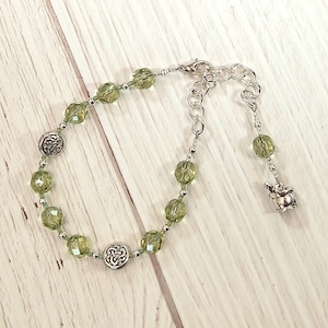 Airmed (Airmid) Prayer Bead Bracelet:  Irish Celtic Goddess of Herbs and Healing