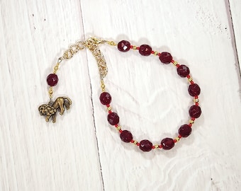 Sekhmet Prayer Bead Bracelet: Egyptian Goddess of Healing, War, Justice and Vengeance