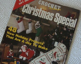 Christmas Craft Magazine, 1986 Crochet Fantasy's Christmas Special, 48 DIY Holiday Projects, Homemade Christmas Gifts