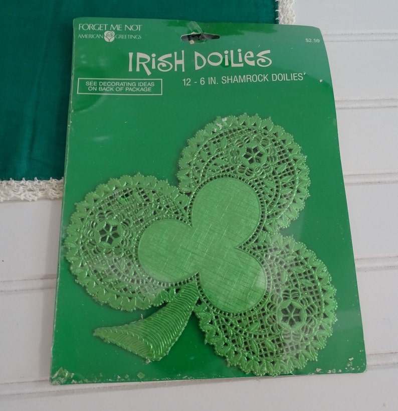 Vintage Paper Shamrock Doilies 1988 St Patrick's Day Etsy