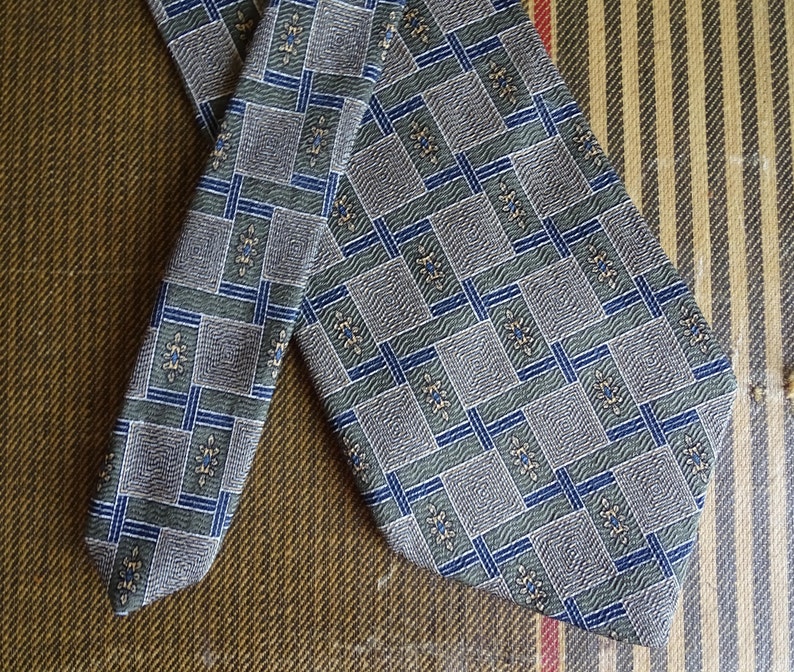 Vintage Silk Men's Necktie Geoffrey Beene NY Geometric | Etsy