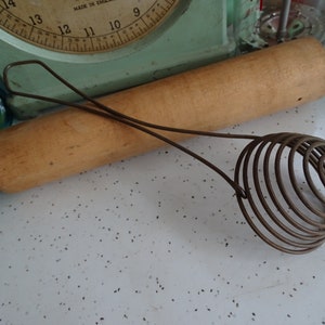 Vintage Twisted Wire Whisk Slotted Spoon Masher Beater Strainer