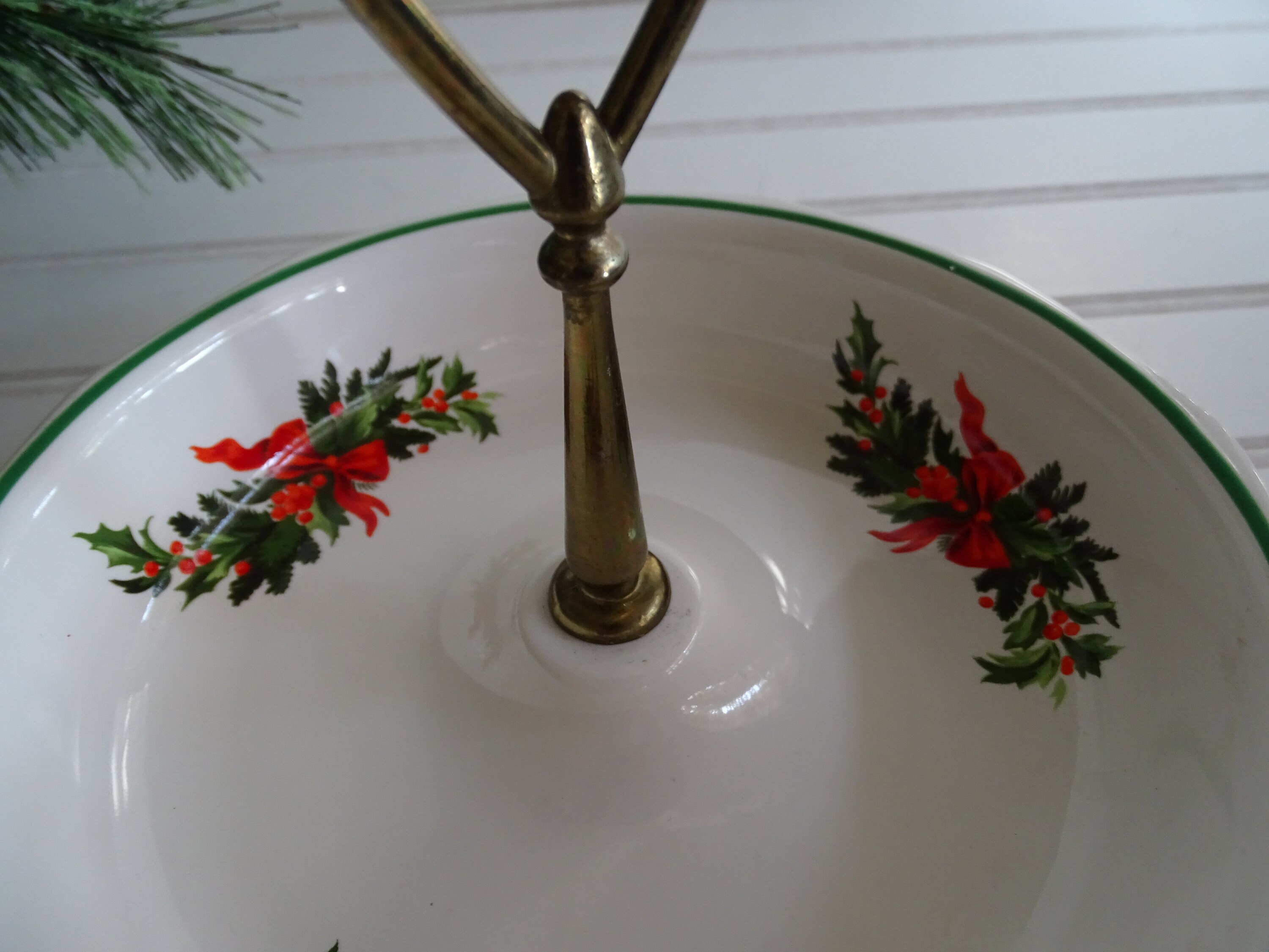 Vintage Christmas Serving Dish Holiday Hostess Server Mid Etsy