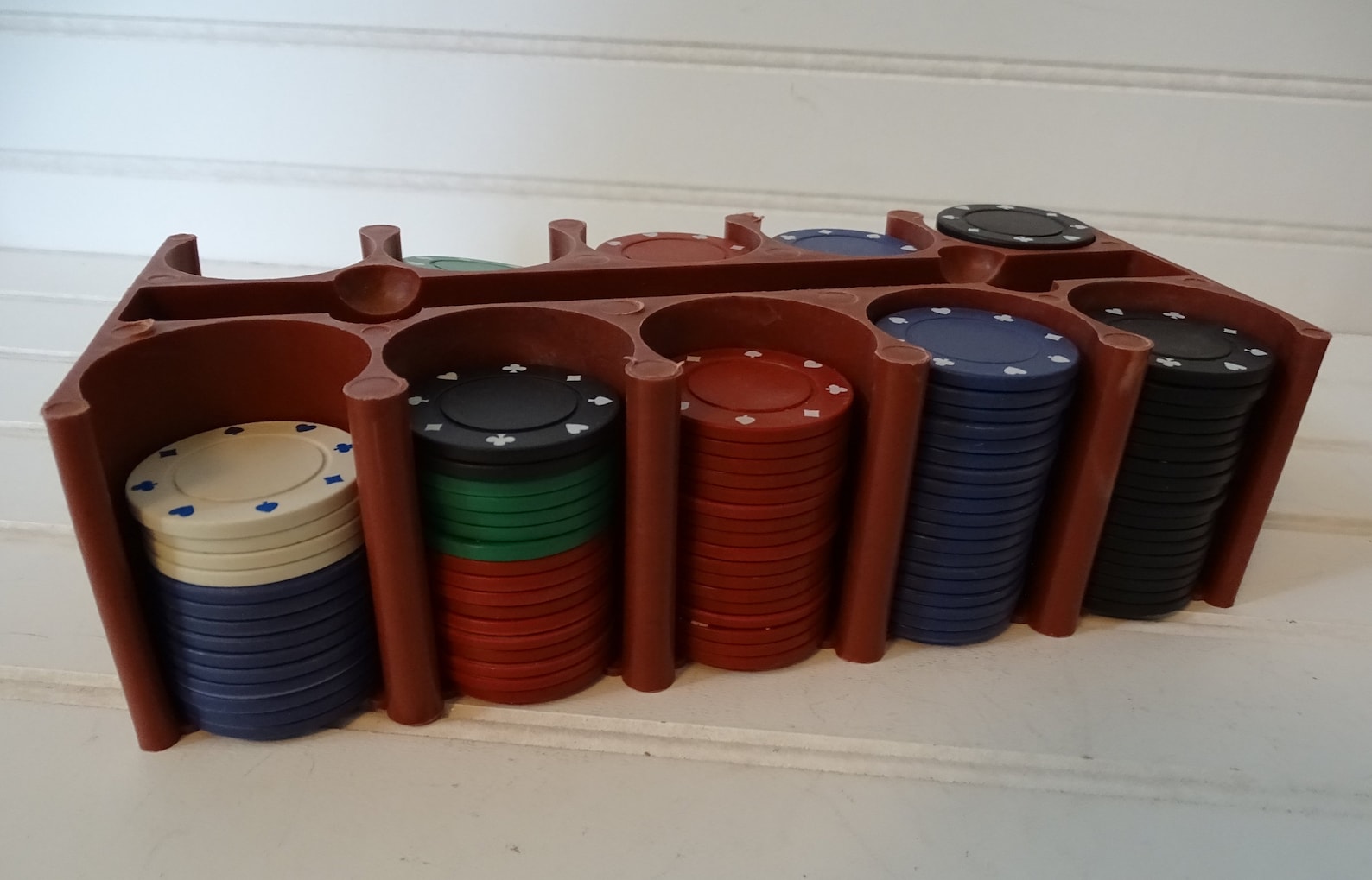 Vintage Poker Game Caddy Cards & Poker Chip Holder Rack Etsy