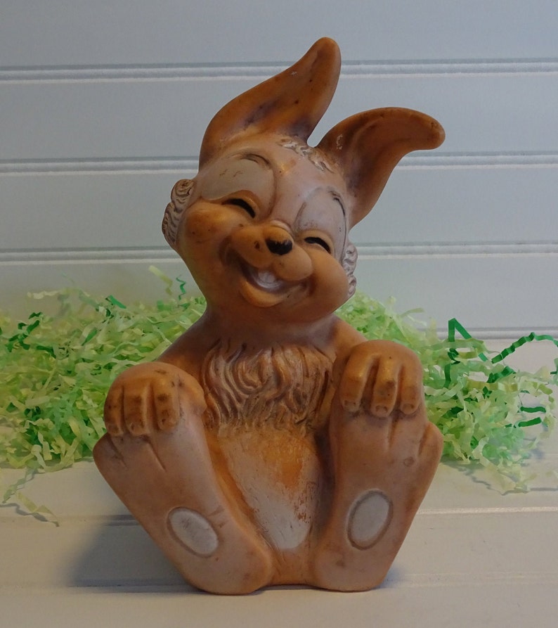 Vintage Rabbit Squeaky Toy RARE 1950's Squeak Toy Bunny Etsy