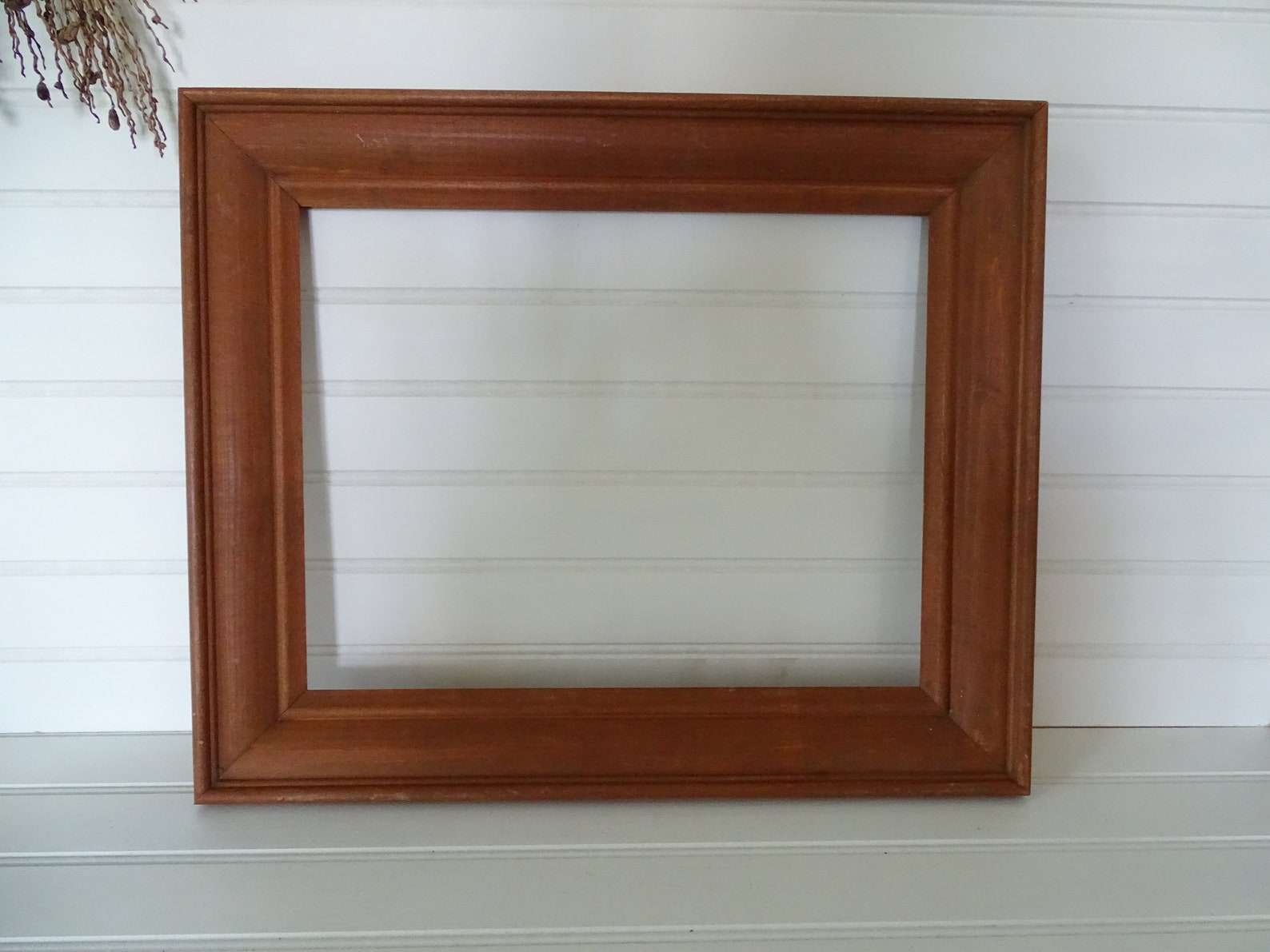 Large Vintage Wood Frame Holds 14 X 11 Picture Etsy
