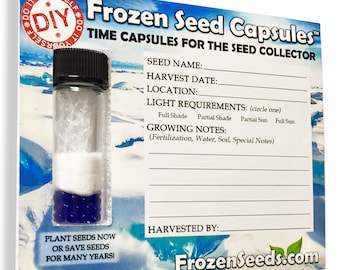 Frozen Seed Capsules™ 'Do-It-Yourself' DIY Small Seed Storage Capsules - Ideal for Small Seeds - The Best in Proper Long-term Seed Storage