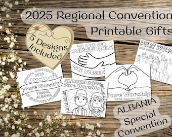 Tirana Albania Convention Coloring Cards | 2025 Pure Worship (PDF Pattern)
