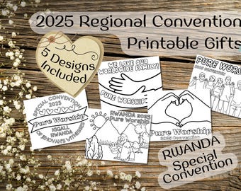 Kigali Rwanda Convention Coloring Cards | JW Gift (Printable)