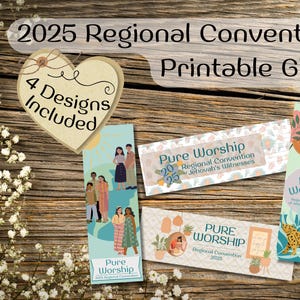 2025 JW PURE WORship Special Convention & Regions Convention Geschenk | Druckbare Lesezeichen oder Karte | Brüder Schwestern Kinder