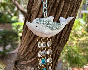 Dolphin Crystal Wind Chime Sun Catcher