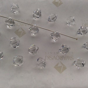 Swarovski #6301 Crystal Clear Top Drilled Faceted Bicone Pendants Beads 6mm 8mm 10mm