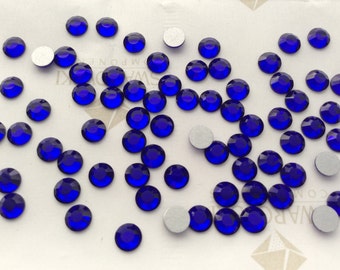 100 pieces Vintage Swarovski #2012 ss20 Crystal Cobalt Non Hotfix Flatback Rhinestones