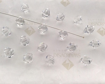 Swarovski #6301 Crystal Clear Top Drilled Faceted Bicone Pendants Beads 6mm 10mm