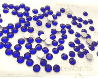Swarovski #2028 Crystal Cobalt Blue Non Hotfix Flatback Rhinestones ss12 ss16 ss20