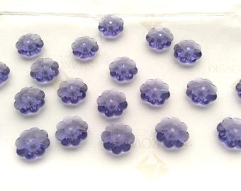 Swarovski #3700 Crystal Tanzanite Daisy Margarita Flower Unfoiled Sew- On Spacer Beads 6mm 10mm 12mm
