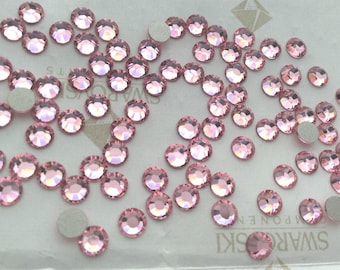 100 pieces Swarovski #2028 ss20 Crystal Light Rose Non Hotfix Flatback Rhinestones