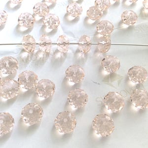Swarovski #5040 Crystal Silk Briolette Rondelle Spacer Faceted Beads 6mm 8mm immagine 1