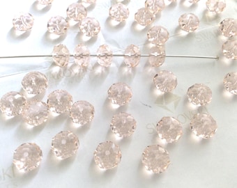 Swarovski #5040 Crystal Silk Briolette Rondelle Spacer Faceted Beads 6mm 8mm
