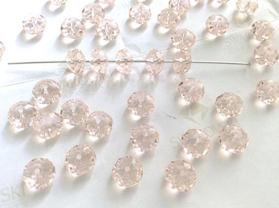 Swarovski #5040 Crystal Silk Briolette Rondelle Spacer Faceted Beads 6mm 8mm