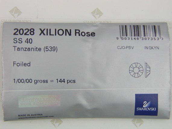 24 Pieces Swarovski #2028 Ss40 Crystal Tanzanite Non Hotfix