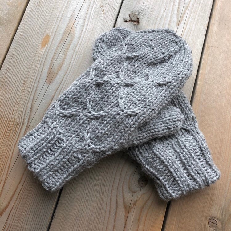 Little Birds Winter Mittens for Women / Knitting Pattern - Etsy