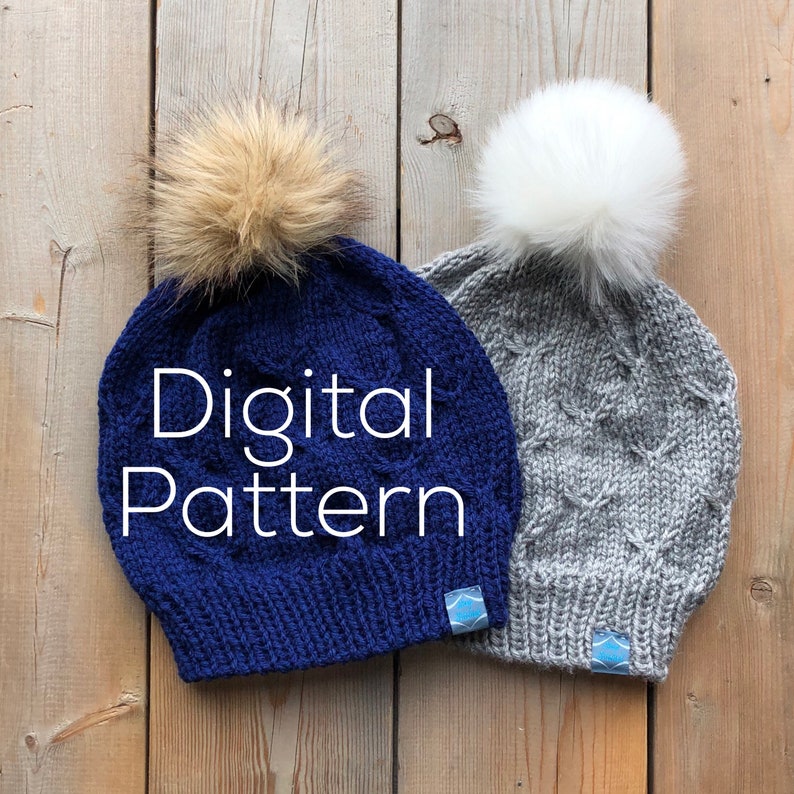 Little Bird Winter HatToque Knitting Pattern Knit Hat for Women