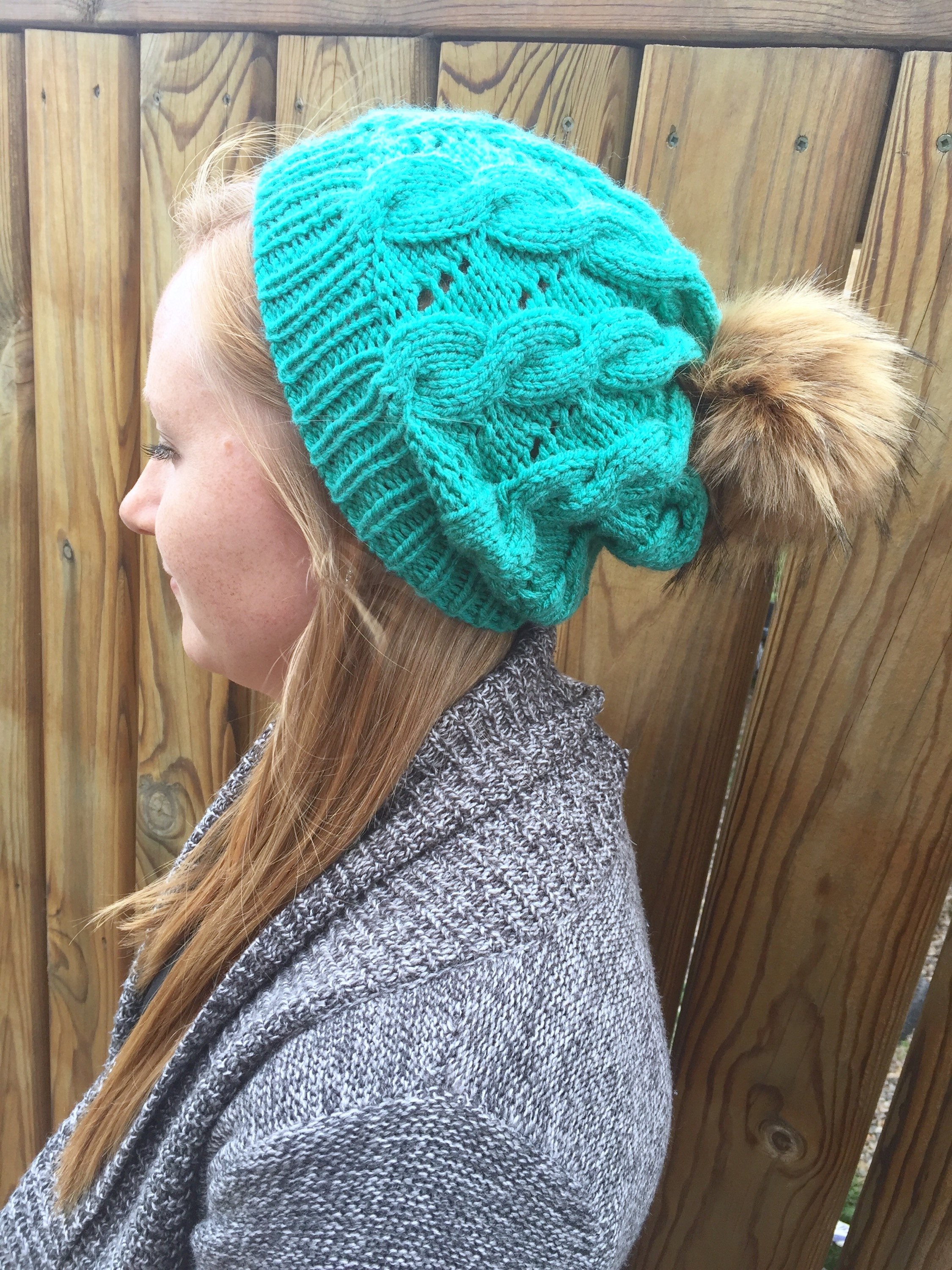 Pattern // Five Sizes // Cable Knit Hat Pattern // Mommy and Me Cable ...