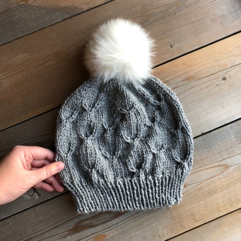 Little Bird Winter HatToque Knitting Pattern Knit Hat for Women