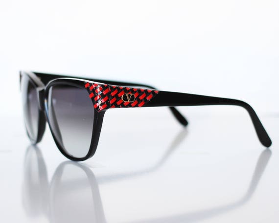 Valentino Black Sunglasses with Amazing Braided Detail!