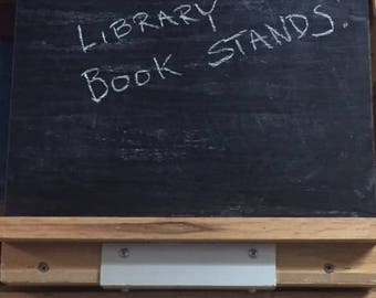 Reclaimed Library Book Stand - Chalkboard