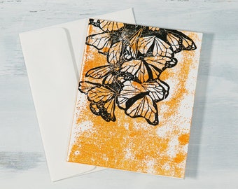 Monarch Butterfly Handmade Blank Greeting Card with Envelope for All Occasions