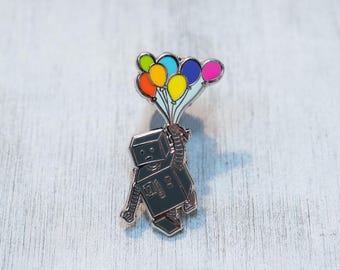 Emaille Pin: Roboter mit Luftballons, 3.25cm Disney Pixar Film Accessoire