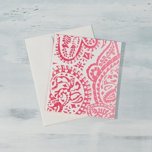 Paisley-Muster handgemachte Grusskarte mit Umschlag für alle Anlässe