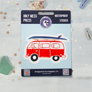 Vw Bus Surfer Decal - Etsy