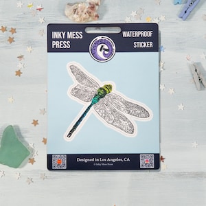 Dragonfly Waterproof Sticker for Water Bottle, Laptop Decal