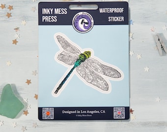 Libelle wasserdichter Aufkleber für Wasserflasche, Laptop Aufkleber