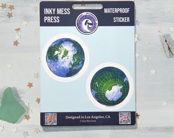 Cool Worlds Bogen mit 2 wasserfesten Aufklebern für Wasserflasche, Laptop Aufkleber